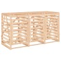 Cobertizo triple para cubos de basura madera maciza de pino