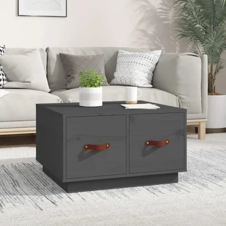 Couchtisch aus massivem grauem Kiefernholz, 60 x 53 x 35 cm von vidaXL, Couchtisch - Ref: Foro24-820968, Preis: 71,12 €, Raba...