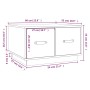 Solid gray pine wood coffee table 60x53x35 cm by vidaXL, Coffee table - Ref: Foro24-820968, Price: 84,52 €, Discount: %