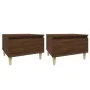 Mesas auxiliares 2 uds contrachapada roble marrón 50x46x35 cm de vidaXL, Mesas auxiliares - Ref: Foro24-819515, Precio: 55,58...