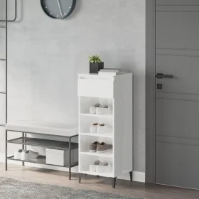 Mueble zapatero madera contrachapada blanco brillo 40x36x105 cm by vidaXL, Shoe racks and shoe organizers - Ref: Foro24-81978...