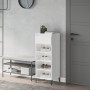 Schuhregal aus weiß glänzendem Sperrholz 40x36x105 cm von vidaXL, Schuhregale und Schuhorganisatoren - Ref: Foro24-819782, Pr...