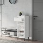 Mueble zapatero madera contrachapada blanco brillo 40x36x105 cm by vidaXL, Shoe racks and shoe organizers - Ref: Foro24-81978...