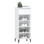 Mueble zapatero madera contrachapada blanco brillo 40x36x105 cm by vidaXL, Shoe racks and shoe organizers - Ref: Foro24-81978...