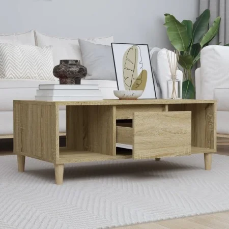 Mesa de centro madera contrachapada roble Sonoma 90x50x36,5 cm de vidaXL, Mesas de centro - Ref: Foro24-821063, Precio: 69,51...