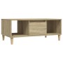 Mesa de centro madera contrachapada roble Sonoma 90x50x36,5 cm de vidaXL, Mesas de centro - Ref: Foro24-821063, Precio: 70,23...