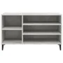 Mueble zapatero madera contrachapada gris hormigón 102x36x60 cm de vidaXL, Zapateros y organizadores de calzado - Ref: Foro24...
