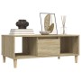 Mesa de centro madera contrachapada roble Sonoma 90x50x36,5 cm de vidaXL, Mesas de centro - Ref: Foro24-821063, Precio: 70,23...