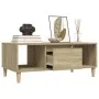 Mesa de centro madera contrachapada roble Sonoma 90x50x36,5 cm de vidaXL, Mesas de centro - Ref: Foro24-821063, Precio: 69,51...
