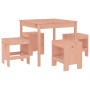 Juego de comedor para jardín 5 pzas madera maciza Douglas