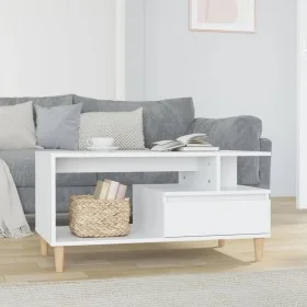 Couchtisch aus glänzend weißem Sperrholz, 90 x 49 x 45 cm von vidaXL, Couchtisch - Ref: Foro24-819614, Preis: 72,60 €, Rabatt: %