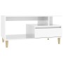 Couchtisch aus glänzend weißem Sperrholz, 90 x 49 x 45 cm von vidaXL, Couchtisch - Ref: Foro24-819614, Preis: 73,39 €, Rabatt: %
