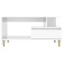 Mesa de centro madera contrachapada blanco brillo 90x49x45 cm de vidaXL, Mesas de centro - Ref: Foro24-819614, Precio: 72,60 ...