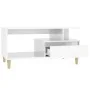 Mesa de centro madera contrachapada blanco brillo 90x49x45 cm de vidaXL, Mesas de centro - Ref: Foro24-819614, Precio: 72,60 ...