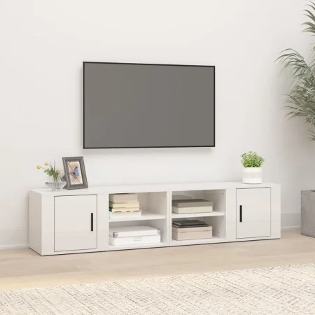 TV furniture 2 units glossy white wood 80x31.5x36 cm by vidaXL, TV Furniture - Ref: Foro24-819441, Price: 81,19 €, Discount: %