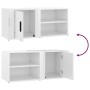 TV-Möbel 2 Einheiten glänzendes weißes Holz 80x31,5x36 cm von vidaXL, TV-Möbel - Ref: Foro24-819441, Preis: 82,16 €, Rabatt: %