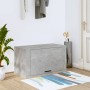 Mueble zapatero pared contrachapada gris hormigón 70x35x38 cm