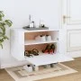 Mueble zapatero pared contrachapada blanco brillo 70x35x38 cm de vidaXL, Zapateros y organizadores de calzado - Ref: Foro24-8...