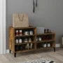 Mueble zapatero madera contrachapada roble ahumado 102x36x60 cm by vidaXL, Shoe racks and shoe organizers - Ref: Foro24-81973...