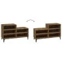 Mueble zapatero madera contrachapada roble ahumado 102x36x60 cm by vidaXL, Shoe racks and shoe organizers - Ref: Foro24-81973...