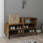 Mueble zapatero madera contrachapada roble ahumado 102x36x60 cm by vidaXL, Shoe racks and shoe organizers - Ref: Foro24-81973...