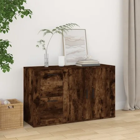 Sideboard aus geräuchertem Eichensperrholz, 100 x 33 x 59,5 cm von vidaXL, Sideboards - Ref: Foro24-821001, Preis: 100,26 €, ...