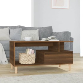 Couchtisch aus braunem Eichensperrholz, 90 x 49 x 45 cm von vidaXL, Couchtisch - Ref: Foro24-819619, Preis: 64,37 €, Rabatt: %