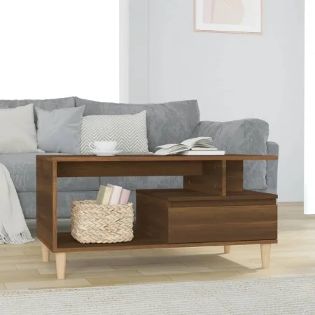 Brown oak plywood coffee table 90x49x45 cm by vidaXL, Coffee table - Ref: Foro24-819619, Price: 63,65 €, Discount: %