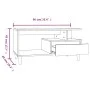 Mesa de centro madera contrachapada roble marrón 90x49x45 cm de vidaXL, Mesas de centro - Ref: Foro24-819619, Precio: 63,65 €...