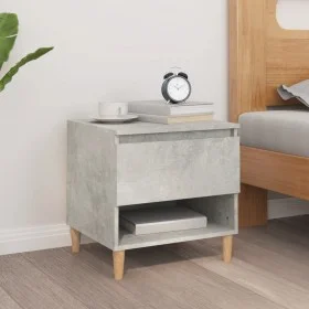Mesita de noche madera contrachapada gris hormigón 50x46x50 cm de vidaXL, Mesitas de noche - Ref: Foro24-819540, Precio: 36,5...