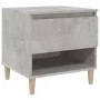 Mesita de noche madera contrachapada gris hormigón 50x46x50 cm de vidaXL, Mesitas de noche - Ref: Foro24-819540, Precio: 36,5...