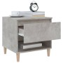 Concrete gray plywood bedside table 50x46x50 cm by vidaXL, Nightstands - Ref: Foro24-819540, Price: 43,52 €, Discount: %