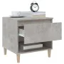 Mesita de noche madera contrachapada gris hormigón 50x46x50 cm de vidaXL, Mesitas de noche - Ref: Foro24-819540, Precio: 36,5...