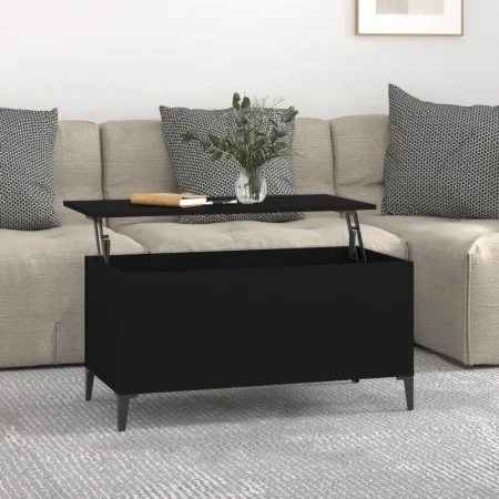 Mesa de centro madera contrachapada negro 90x44,5x45 cm de vidaXL, Mesas de centro - Ref: Foro24-819589, Precio: 69,45 €, Des...