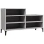 Mueble zapatero madera contrachapada gris Sonoma 102x36x60 cm de vidaXL, Zapateros y organizadores de calzado - Ref: Foro24-8...