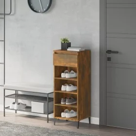 Smoked oak plywood shoe rack 40x36x105 cm by vidaXL, Shoe racks and shoe organizers - Ref: Foro24-819785, Price: 59,24 €, Dis...