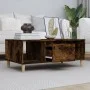 Mesa de centro madera contrachapada roble ahumado 90x50x36,5 cm de vidaXL, Mesas de centro - Ref: Foro24-821065, Precio: 47,9...