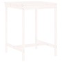 Set de mesa y taburetes altos jardín 3 pzas madera pino blanco