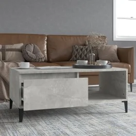 Concrete gray plywood coffee table 90x50x36.5 cm by vidaXL, Coffee table - Ref: Foro24-821056, Price: 70,06 €, Discount: %