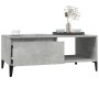 Mesa de centro madera contrachapada gris hormigón 90x50x36,5 cm