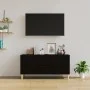 Black plywood TV cabinet 102x44.5x50 cm by vidaXL, TV Furniture - Ref: Foro24-819597, Price: 73,41 €, Discount: %