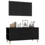 Black plywood TV cabinet 102x44.5x50 cm by vidaXL, TV Furniture - Ref: Foro24-819597, Price: 73,41 €, Discount: %
