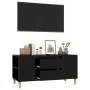 Black plywood TV cabinet 102x44.5x50 cm by vidaXL, TV Furniture - Ref: Foro24-819597, Price: 73,41 €, Discount: %