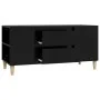 Black plywood TV cabinet 102x44.5x50 cm by vidaXL, TV Furniture - Ref: Foro24-819597, Price: 73,41 €, Discount: %