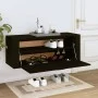 Black plywood wall shoe rack furniture 100x35x38 cm by vidaXL, Shoe racks and shoe organizers - Ref: Foro24-821021, Price: 74...