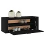 Black plywood wall shoe rack furniture 100x35x38 cm by vidaXL, Shoe racks and shoe organizers - Ref: Foro24-821021, Price: 74...