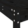 Set de mesa y taburetes altos jardín 5 piezas madera pino negro
