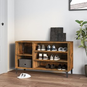 Smoked oak plywood shoe cabinet 102x36x60 cm by vidaXL, Shoe racks and shoe organizers - Ref: Foro24-819753, Price: 66,62 €, ...