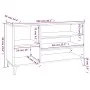 Mueble zapatero madera contrachapada roble ahumado 102x36x60 cm de vidaXL, Zapateros y organizadores de calzado - Ref: Foro24...