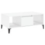 Mesa de centro madera contrachapada blanco brillo 90x50x36,5 cm de vidaXL, Mesas de centro - Ref: Foro24-821070, Precio: 49,2...